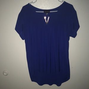 silky women top (blue)